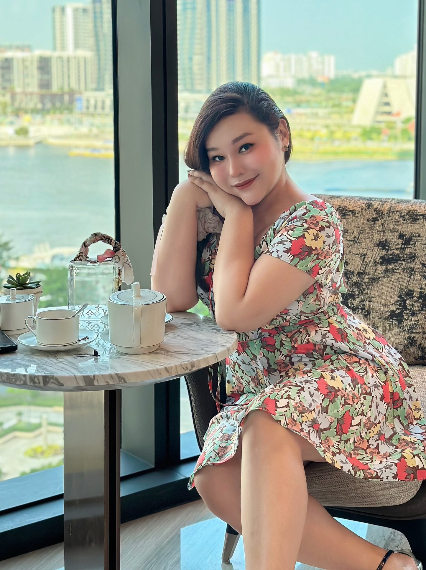 Đầm Xòe Kimberly Hoa Nhí Nhiều Màu